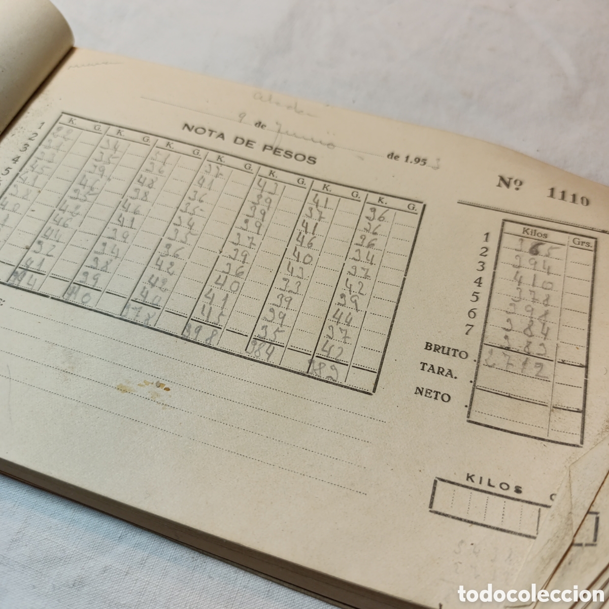 Libros de segunda mano: ANTIGUO TALONARIO DE PESOS,A&Ntilde;O 1953.