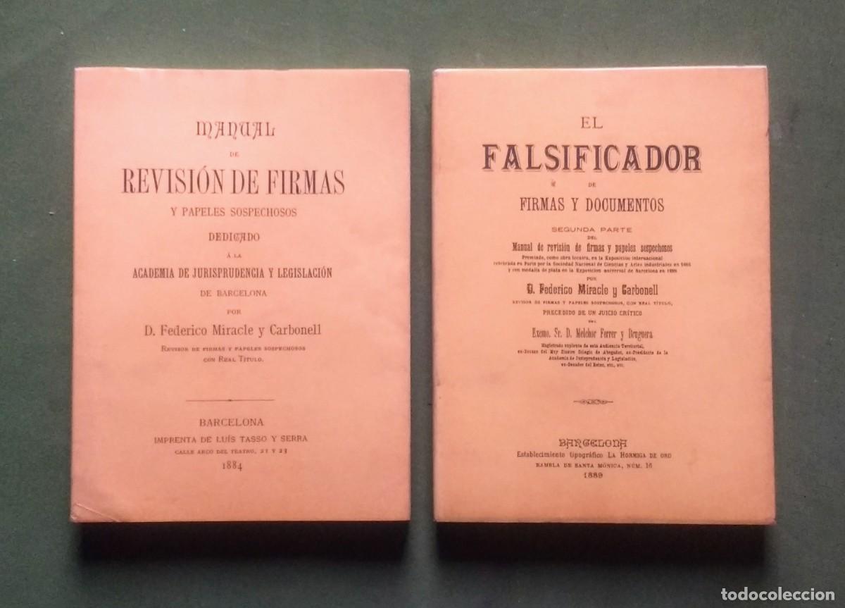 Gebrauchte B&uuml;cher: MANUAL DE REVISI&Oacute;N DE FIRMAS Y PAPELES SOSPECHOSOS - EL FALSIFICADOR DE FIRMAS Y DOCUMENTOS.