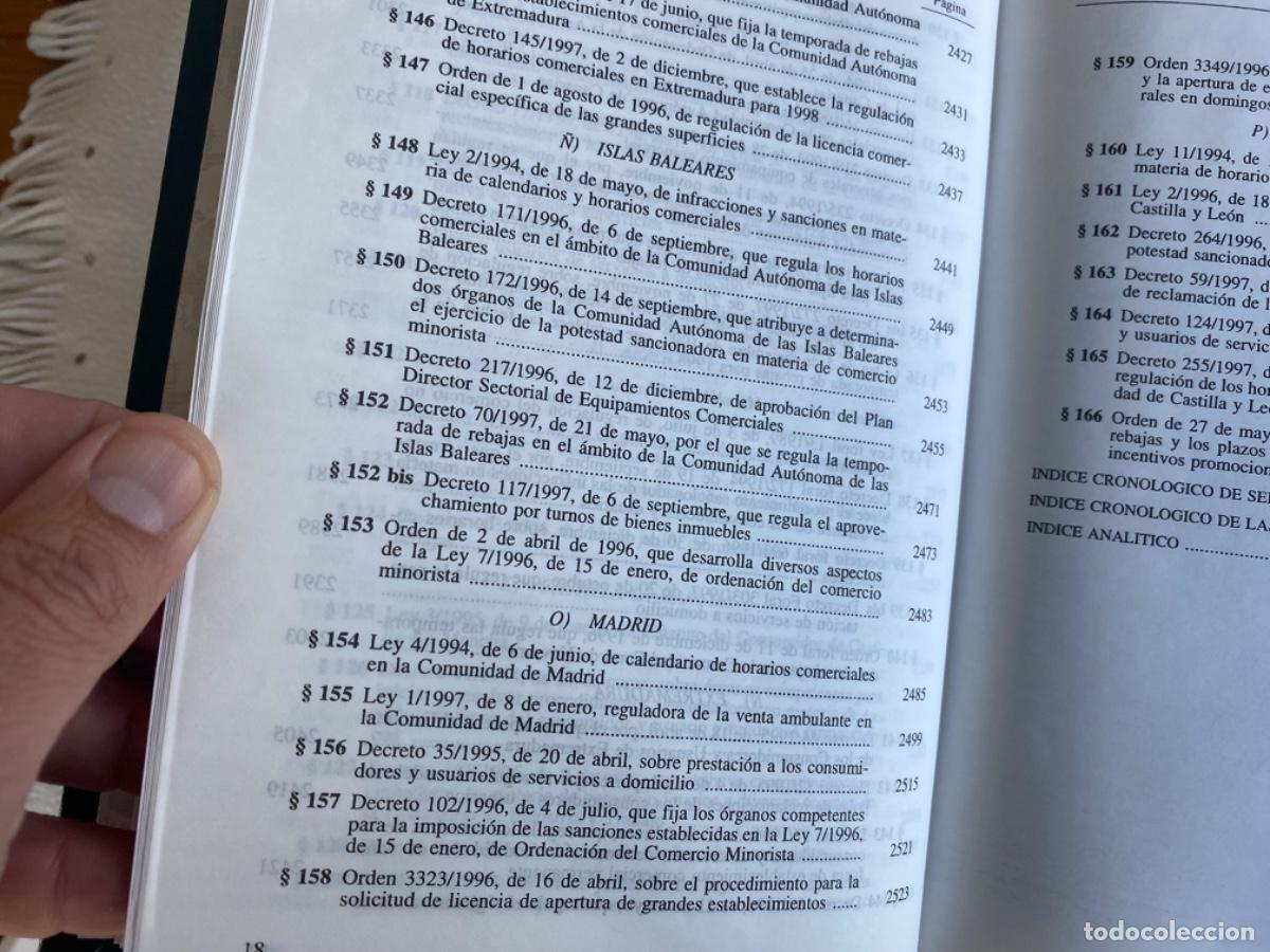 Libros de segunda mano: C&Oacute;DIGO SOBRE CONSUMO Y COMERCIO - EDITORIAL ARANZADI - 1998 - Foto 6