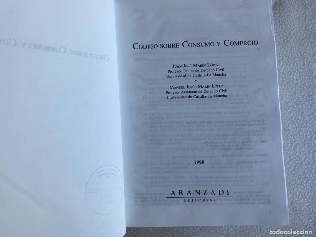 Libros de segunda mano: C&Oacute;DIGO SOBRE CONSUMO Y COMERCIO - EDITORIAL ARANZADI - 1998 - Foto 8