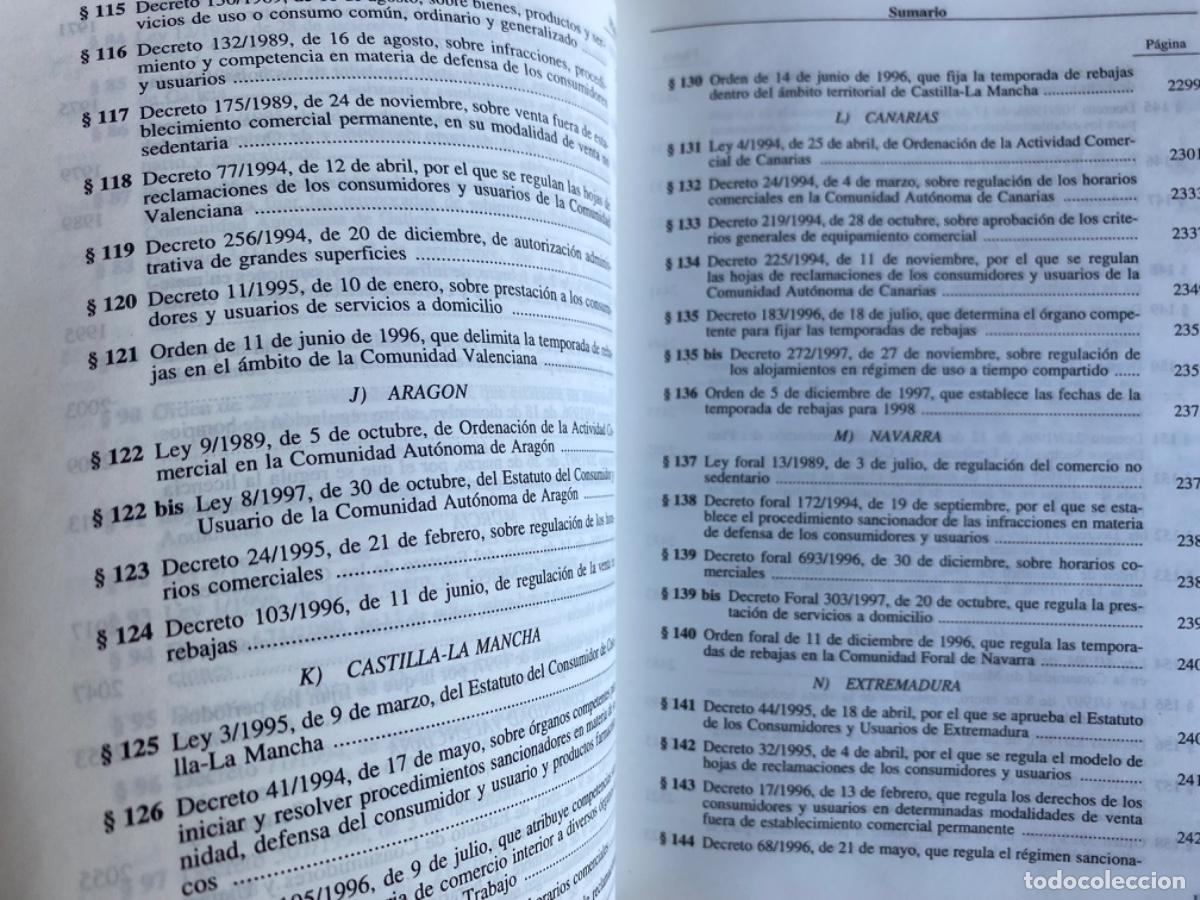 Libros de segunda mano: C&Oacute;DIGO SOBRE CONSUMO Y COMERCIO - EDITORIAL ARANZADI - 1998 - Foto 9