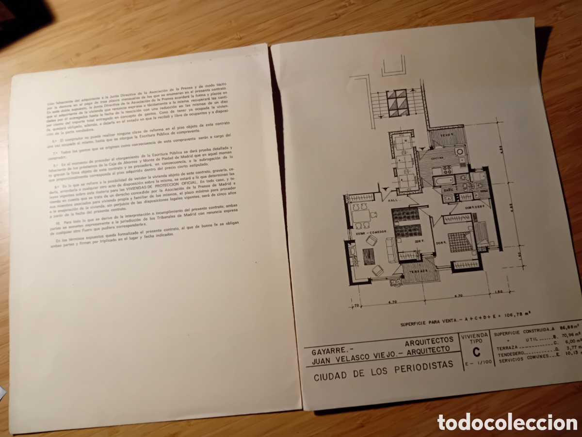Gebrauchte B&uuml;cher: Contrato de compraventa vivienda en Ciudad de los Periodistas. A&ntilde;os 70