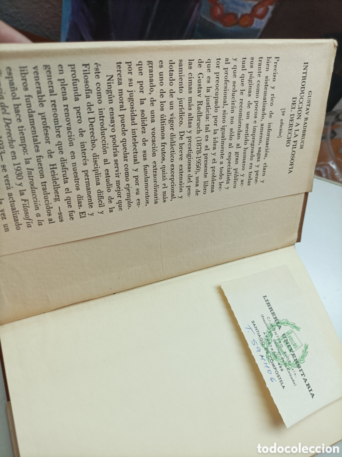 Libros de segunda mano: G. Radbeuch - Introducci&oacute;n a la filosof&iacute;a del derecho - Foto 3