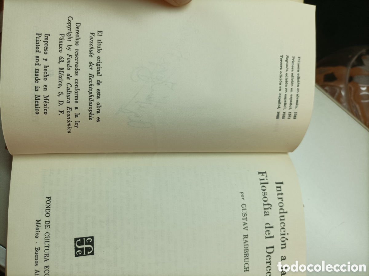 Libros de segunda mano: G. Radbeuch - Introducci&oacute;n a la filosof&iacute;a del derecho - Foto 5
