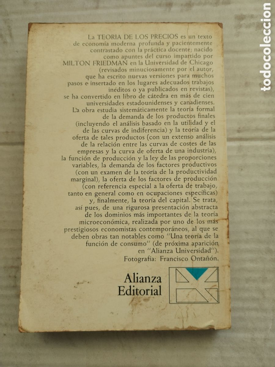 Libros de segunda mano: TEORIA DE LOS PRECIOS/MILTON FRIEDMAN - Foto 4