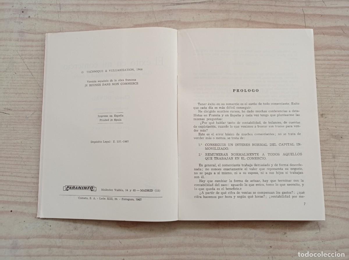 Libros de segunda mano: El Exito En Mi Comercio - Claude Duval - 1967 - Paraninfo - Foto 3