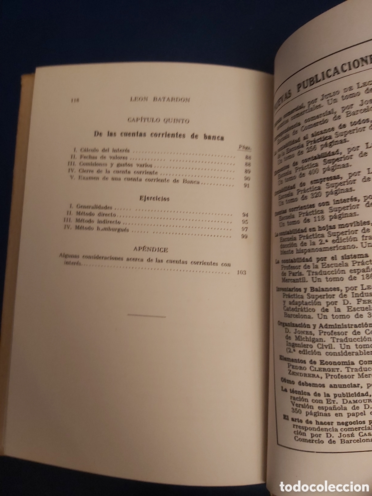 Libros de segunda mano: CUENTAS CORRIENTES COM INTER&Eacute;S LEON BATARDON LABOR 1942 - Foto 8