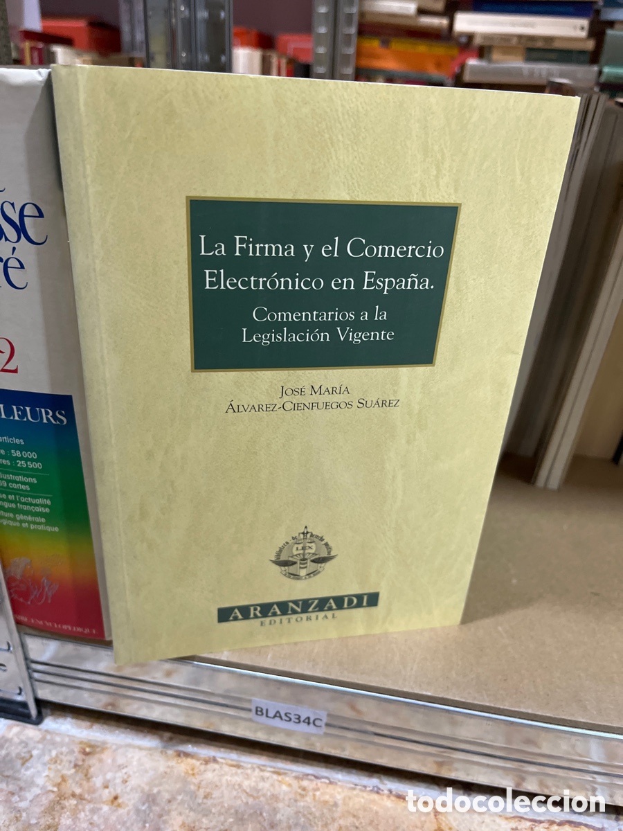 Libros de segunda mano: Blas34C la firma y el comercio electr&oacute;nico en Espa&ntilde;a. Jos&eacute; Mar&iacute;a &Aacute;lvarez Cienfuegos
