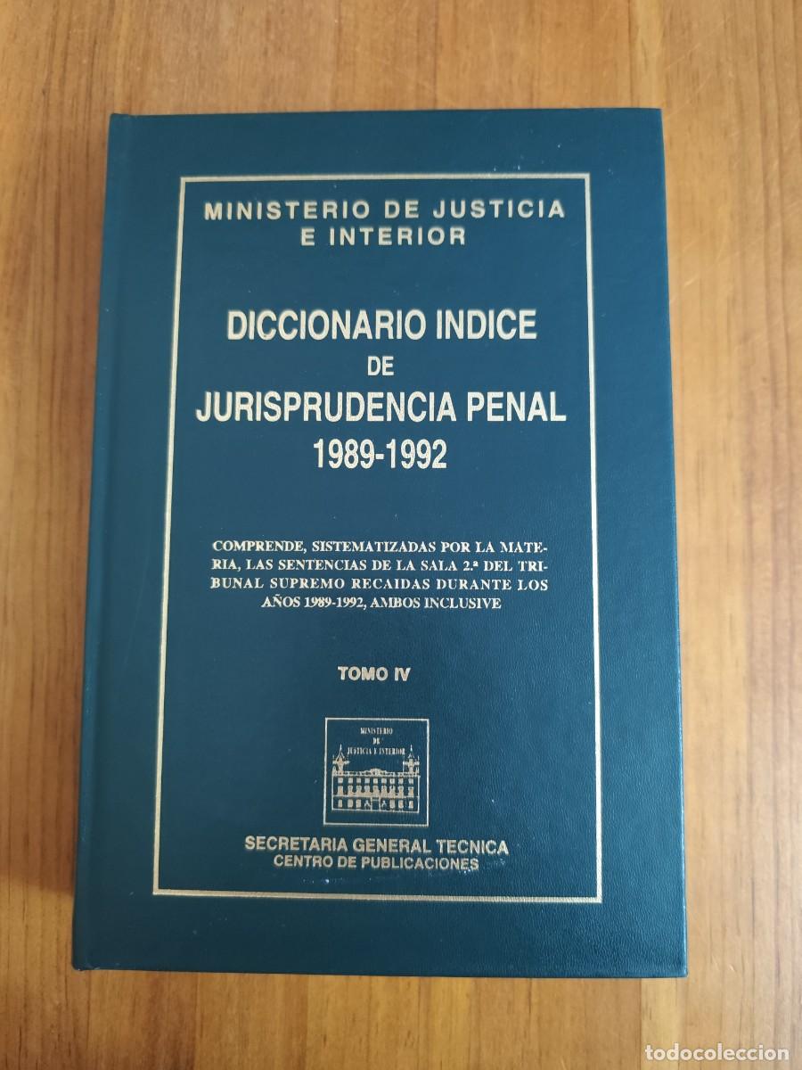 Libri di seconda mano: LPV CJ Diccionario &Iacute;ndice de Jurisprudencia Penal 1989/92 . 1994