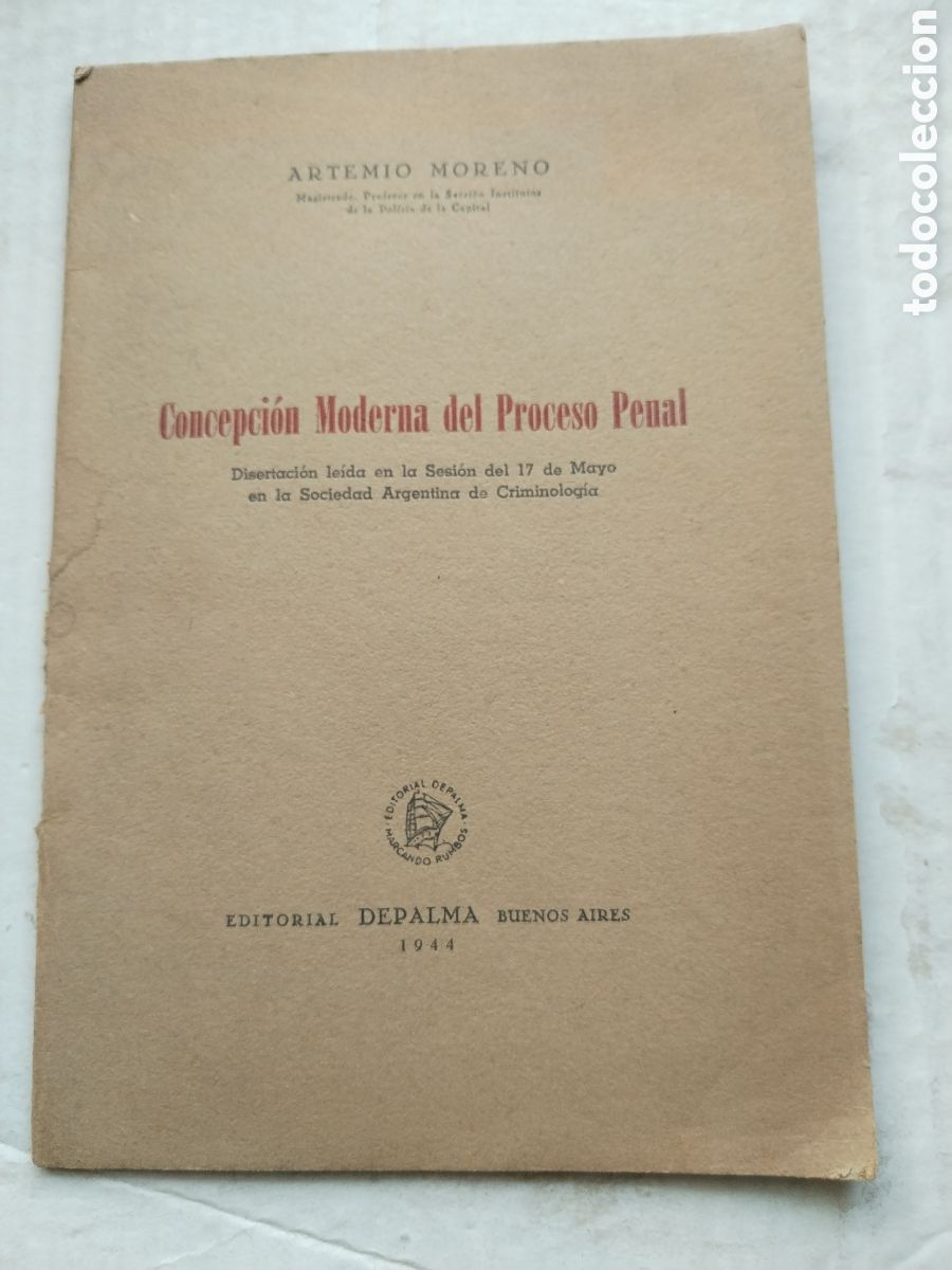 Libri di seconda mano: CONCEPCI&Oacute;N MODERNA DEL DERECHO PENAL/ARTEMIO MORENO