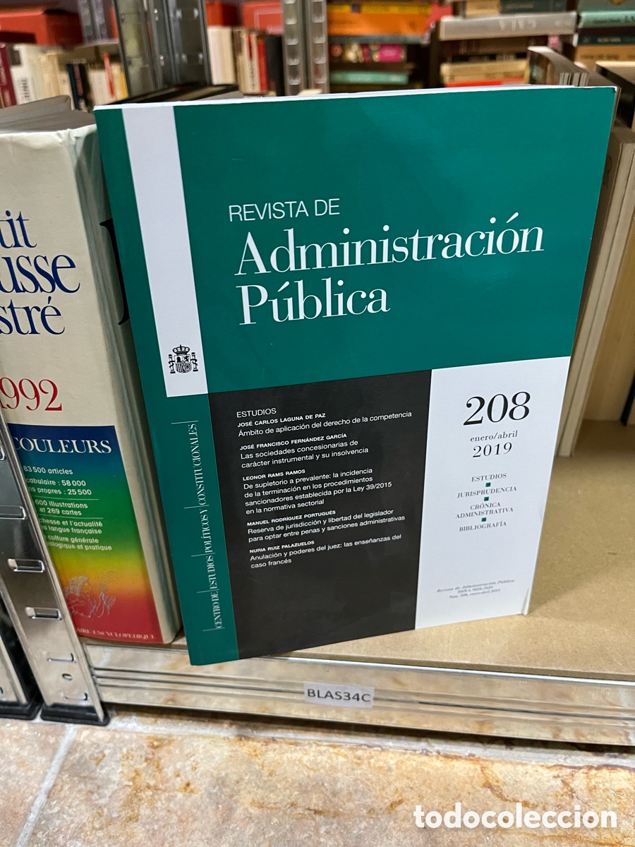 Libros de segunda mano: Blas34C REVISTA DE Administraci&oacute;n P&uacute;blica 208 enero/abril 2019