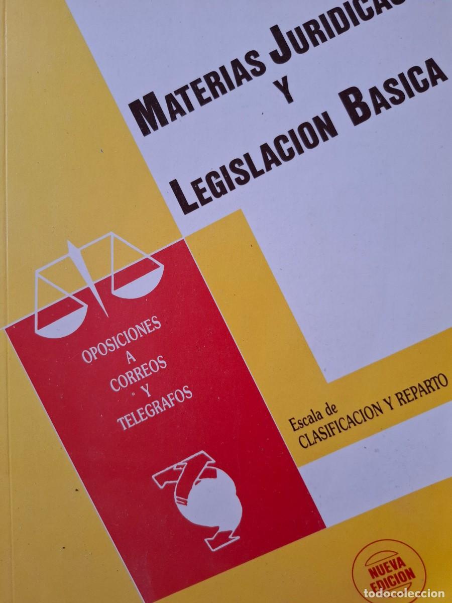 Libri di seconda mano: materias jur&iacute;dicas y legislaci&oacute;n b&aacute;sica escala de clasificaci&oacute;n y reparto de Correos Espa&ntilde;a
