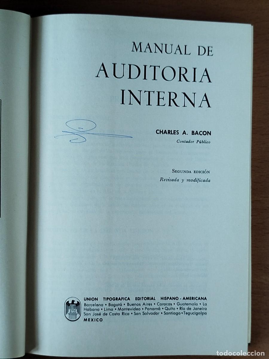 Libros de segunda mano: Manual de auditoria interna. BACON - Foto 3