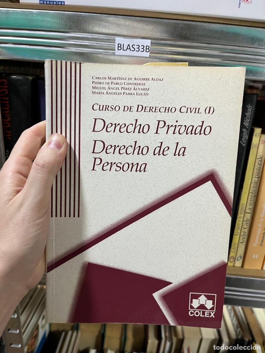 Second hand books: BLAS33B curso de derecho civil (I) derecho civil, derecho de la persona