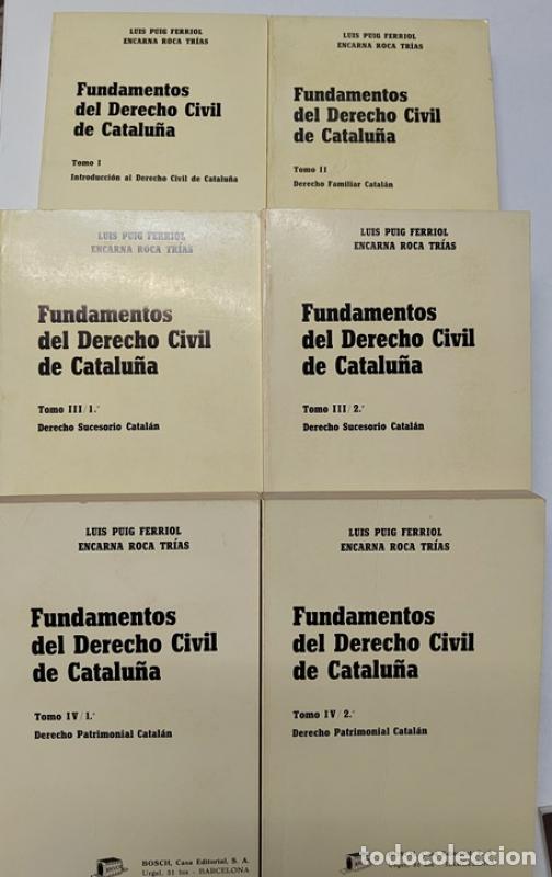 Gebrauchte B&uuml;cher: Fundamentos del Derecho Civil de Catalu&ntilde;a (4 tomos, 6 libros) - Luis Puig Ferriol, Encarna Roca Tr&iacute;a