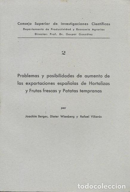 Libri di seconda mano: PROBLEMAS Y POSIBILIDADES DE AUMENTO DE LAS EXPORTACIONES ESPA&Ntilde;OLAS&hellip; - A-AGRI-237