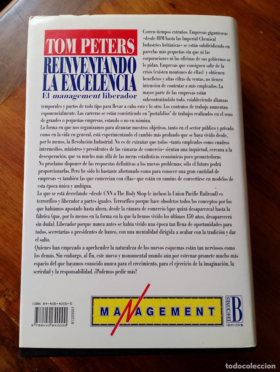 Libros de segunda mano: REINVENTANDO LA EXCELENCIA. TOM PETERS. EDICIONES B - Foto 3