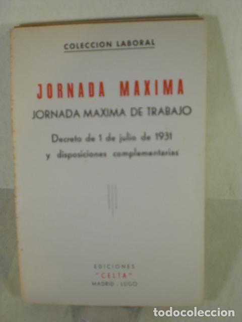 Libros de segunda mano: JORNADA MAXIMA - VARIOS - Foto 1