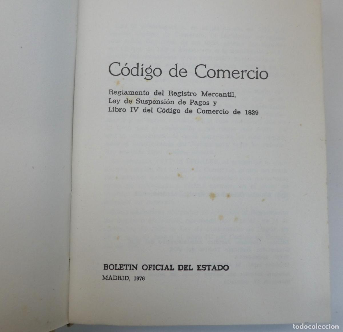 Libros de segunda mano: C&oacute;digo de comercio. BOE, 1976 - Foto 3