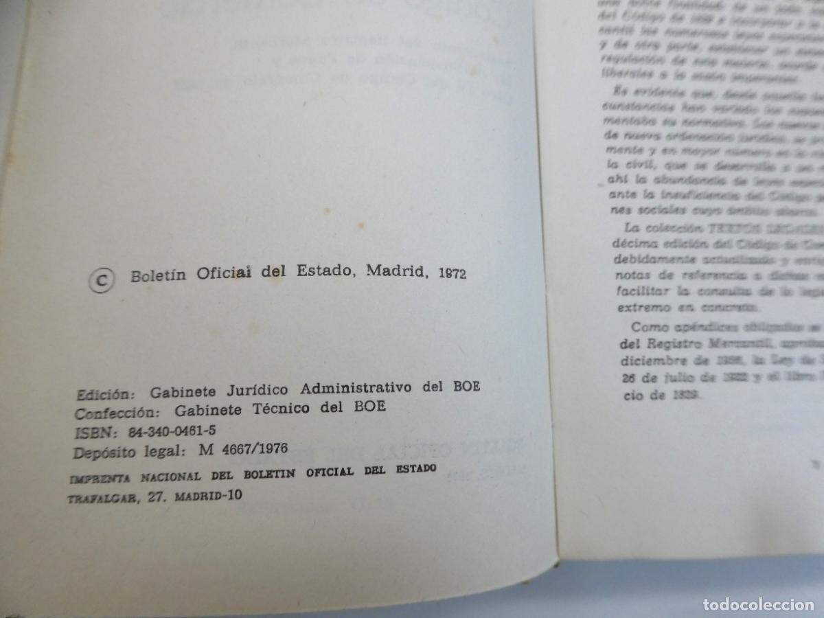 Libros de segunda mano: C&oacute;digo de comercio. BOE, 1976 - Foto 4