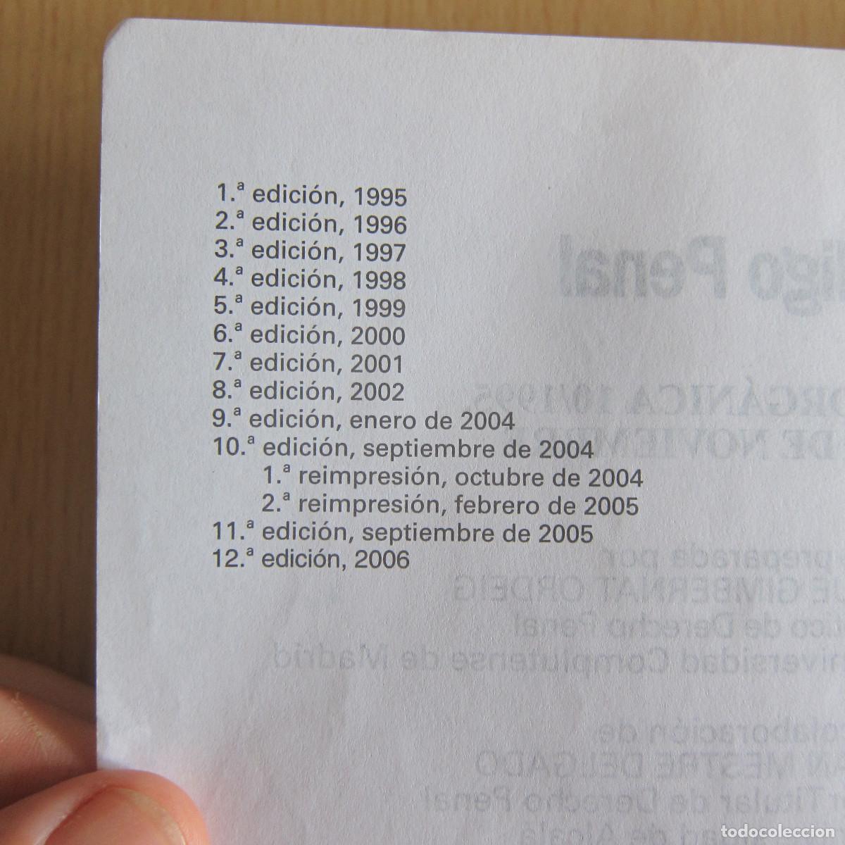 Libros de segunda mano: C&Oacute;DIGO PENAL (TECNOS) 12 EDICI&Oacute;N 2006 DERECHO - Foto 5