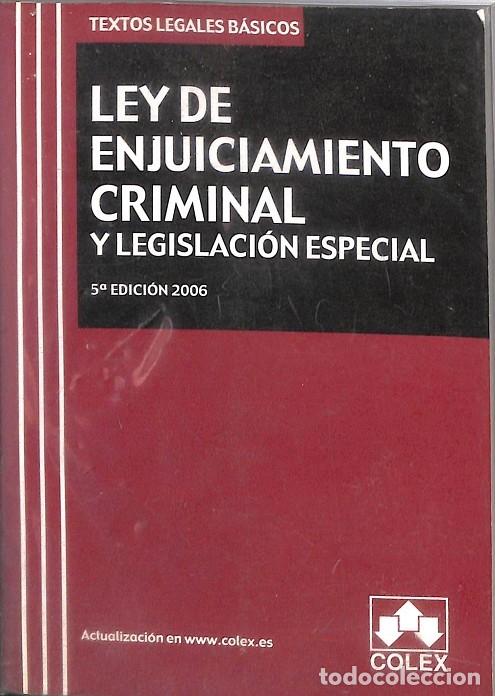 Libri di seconda mano: LEY DE ENJUICIAMIENTO CRIMINAL Y LEGISLACI&Oacute;N ESPECIAL - V.V.A - EDITORES VARIOS - 2006, 5&ordf; ed.