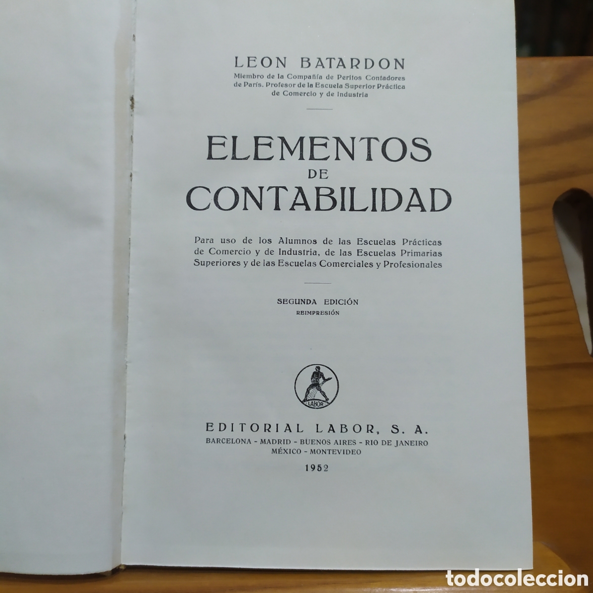 Libros de segunda mano: Elementos de contabilidad por Le&oacute;n Batard&oacute;n - Foto 3