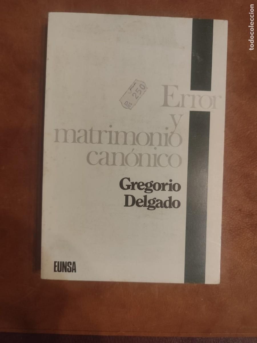 Second hand books: Gregorio Delgado. ERROR Y MATRIMONIO CAN&Oacute;NICO.