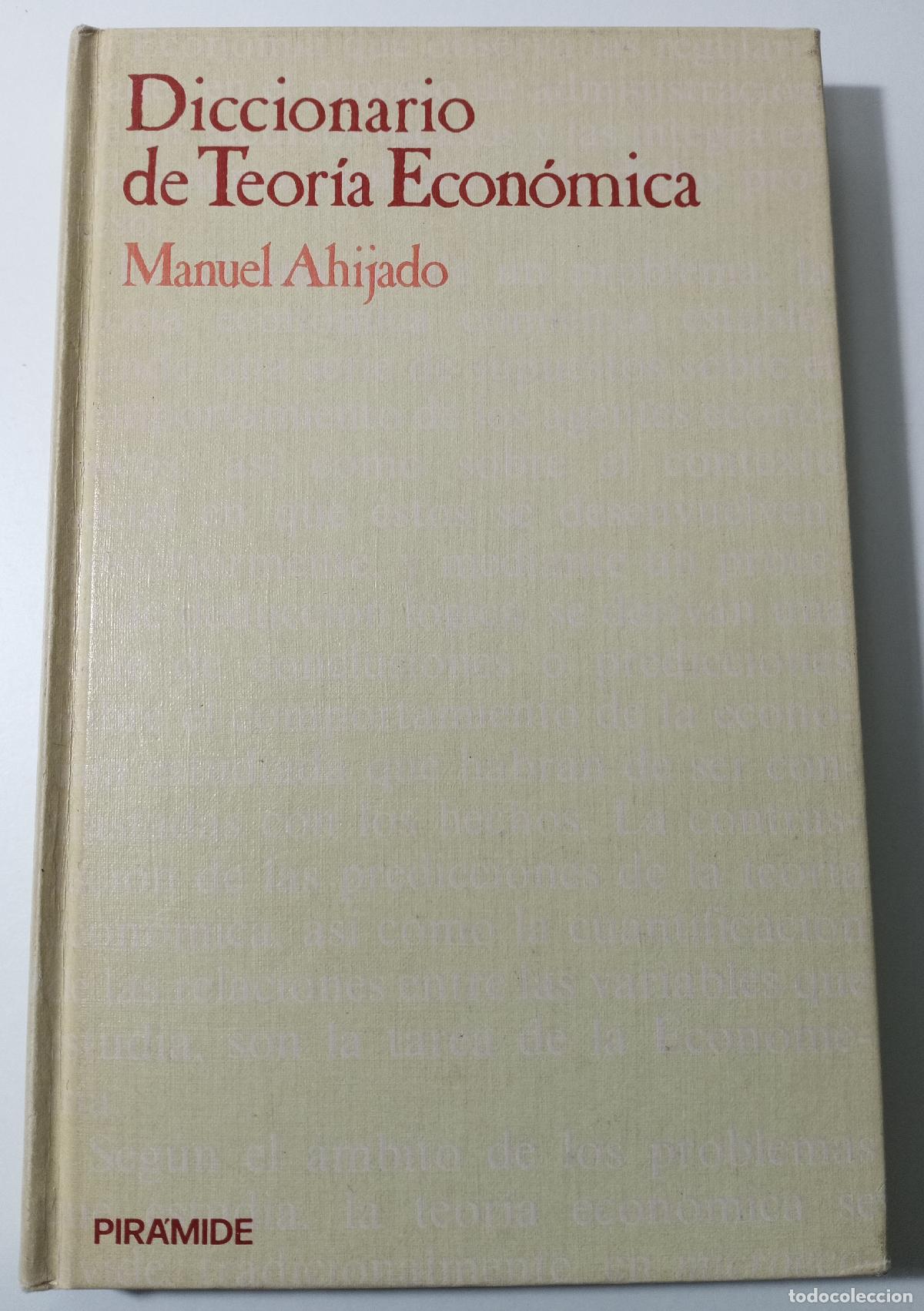 Libros de segunda mano: Diccionario de teoria economica - Ahijado, Manuel