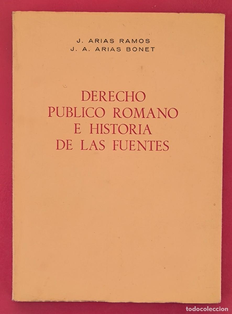 Second hand books: Derecho P&uacute;blico Romano e Historia de las Fuentes