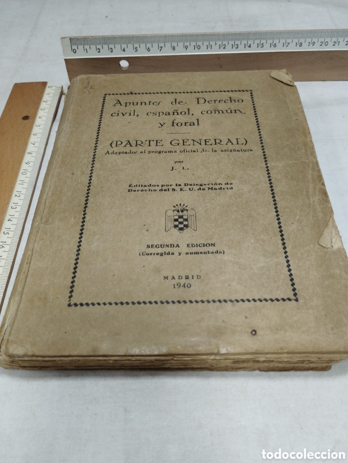 Second hand books: Apuntes de derecho civil, espa&ntilde;ol, com&uacute;n y foral. 1940 SEU