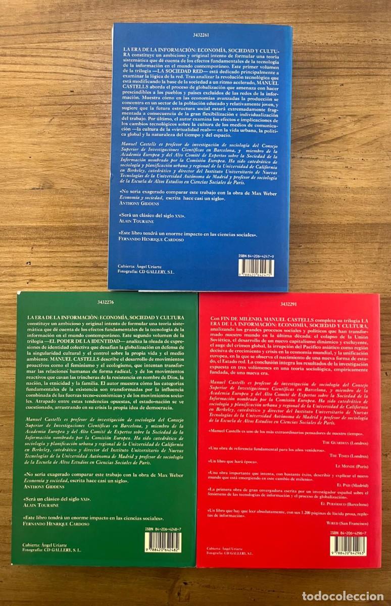 Libros de segunda mano: La Era de la informaci&oacute;n (Manuel Castells) - Foto 2