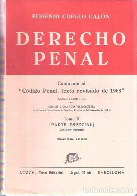 Libros de segunda mano: Derecho Penal - Eugenio Cuello Cal&oacute;n - Foto 1