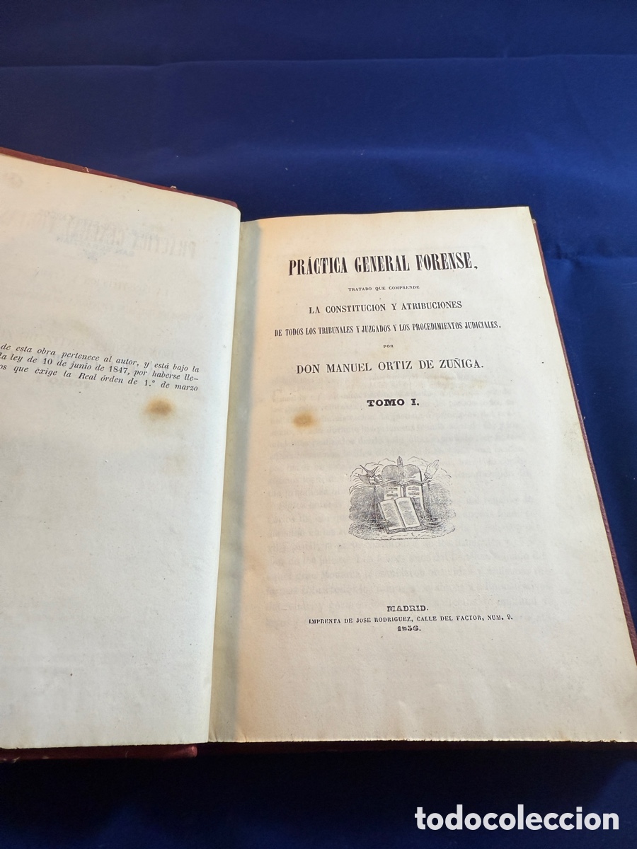 Libri di seconda mano: PR&Aacute;CTICA GENERAL FORENSE. Madrid 1856
