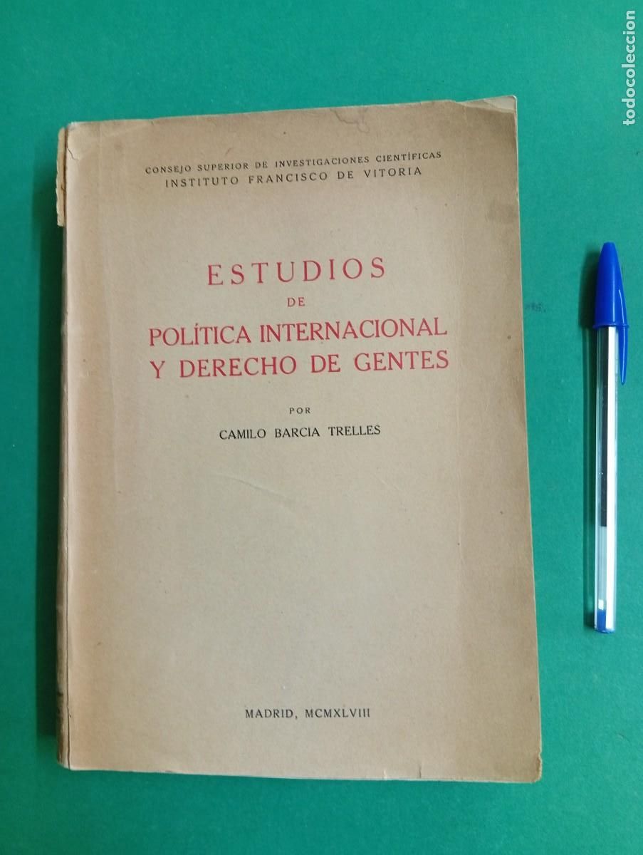 Libri di seconda mano: Antiguo libro Estudios de Pol&iacute;tica Internacional y Derecho de Gentes. Madrid 1948.