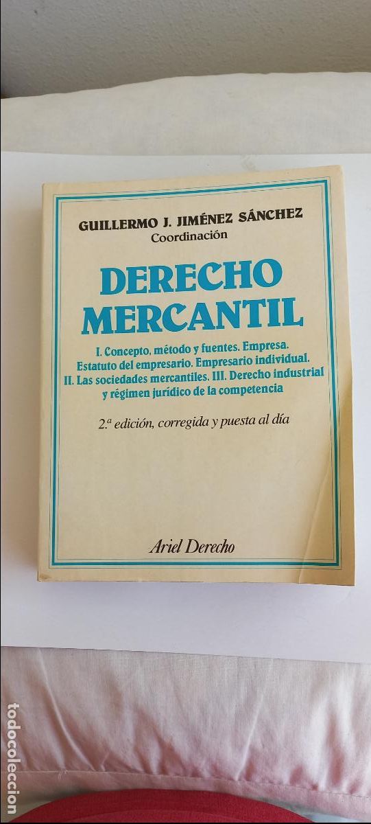 Gebrauchte B&uuml;cher: DERECHO MERCANTIL JIMENEZ SANCHEZ, Guillermo J. 1992 Editorial Ariel. 2&ordf; ed