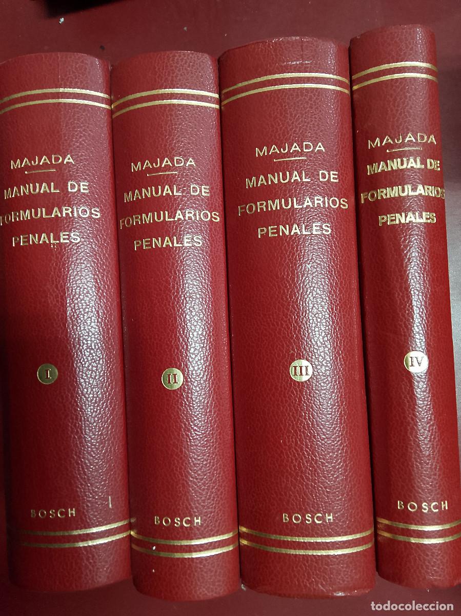 Second hand books: Arturo Majada: Manual de formularios penales (4 tomos) (Bosch, Casa Editorial. 1978)