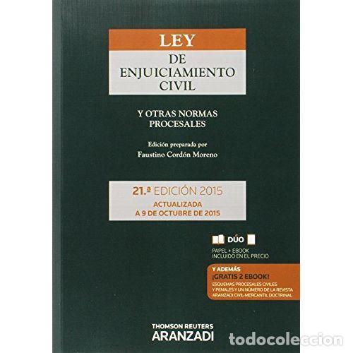 Gebrauchte B&uuml;cher: Ley de Enjuiciamiento Civil: Y Otras Normas Procesales - Cord&oacute;n Moreno, Faustino - Aranzadi - C&oacute;digo