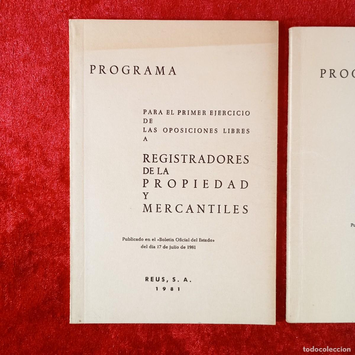 Libros de segunda mano: PROGRAMA PARA EL PRIMER EJERCICIO DE LAS OPOSICIONES LIBRES A... - LOTE 2 LIBROS - BOE - 1981 / 1477 - Foto 2