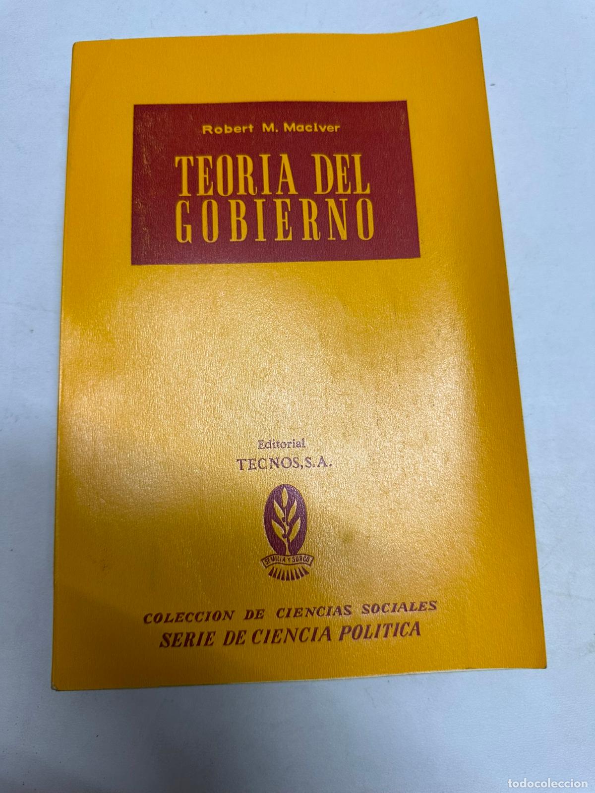 Second hand books: TEOR&Iacute;A DEL GOBIERNO / ROBERT M. MACIVER