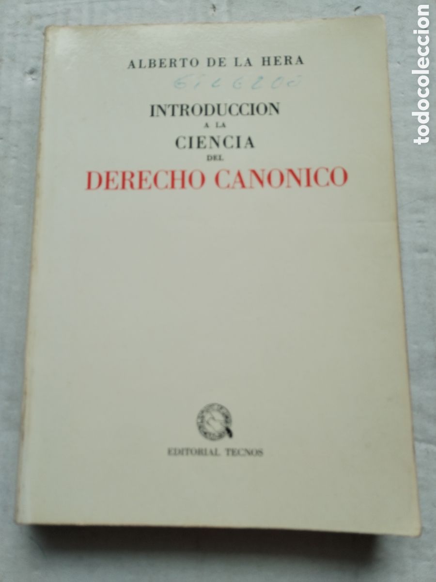 Gebrauchte B&uuml;cher: INTRODUCCI&Oacute;N A LA CIENCIA DEL DERECHO CANONICO/ALBERTO DE LA HERA