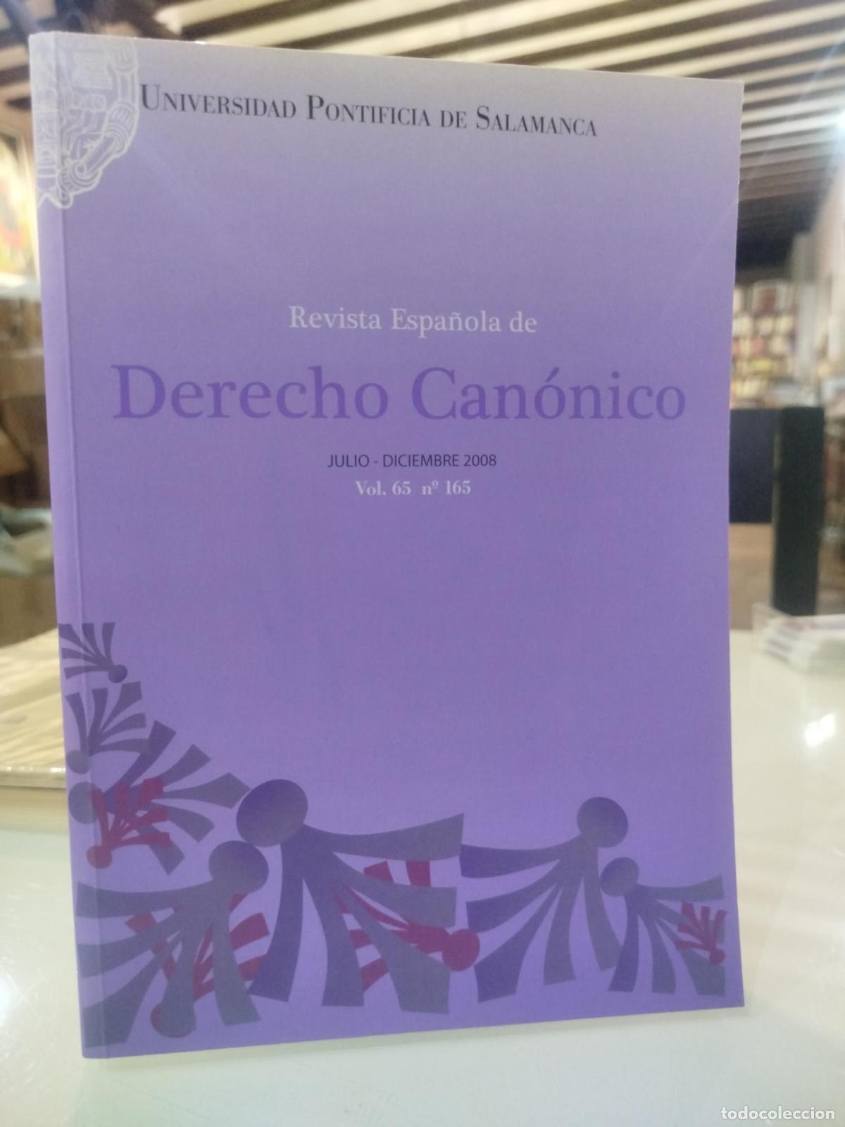 Second hand books: Revista Espa&ntilde;ola de Derecho Can&oacute;nico. Vol. 65 N&ordm;165 -