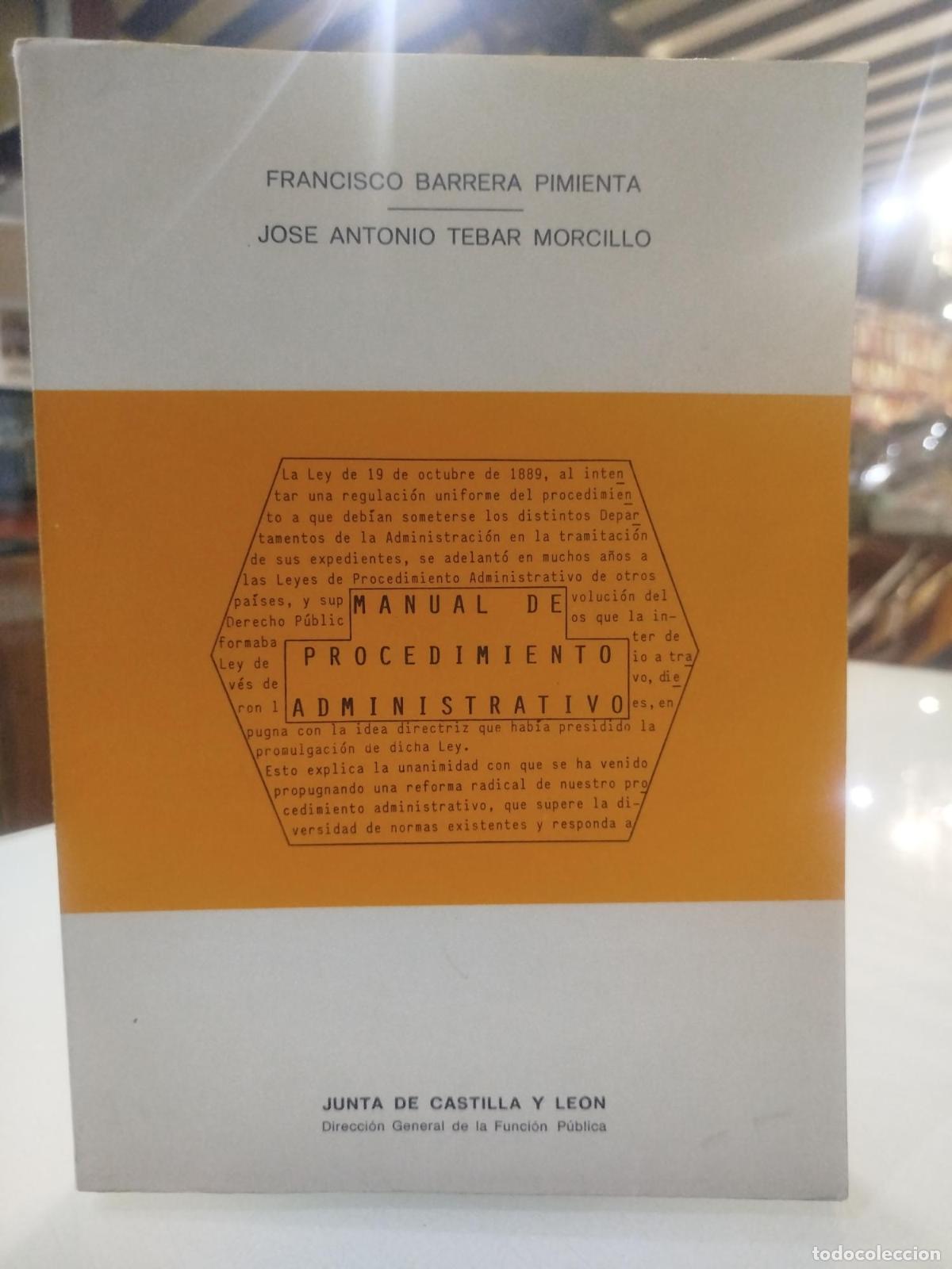 Livros em segunda m&atilde;o: Manual de procedimiento administrativo - Barrera Pimienta, Francisco.; Tebar Morcillo, Jose Antonio.