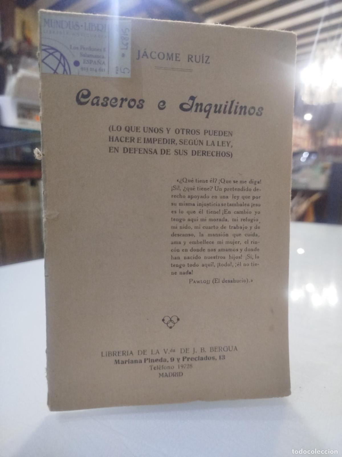 Second hand books: Caseros e Inquilinos - Ruiz, Jacome