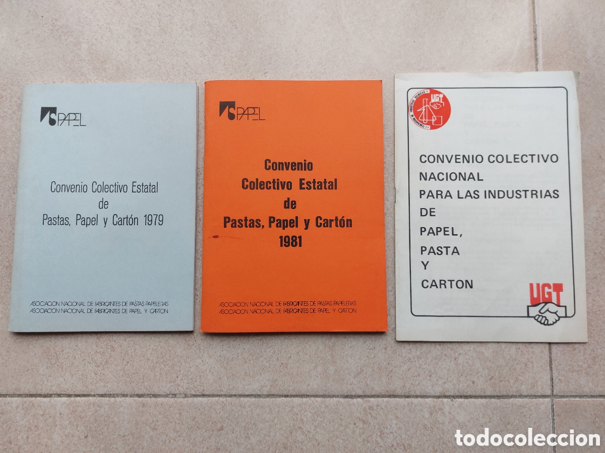 Libros de segunda mano: LIBRILLOS CONVENIOS COLECTIVOS PASTAS,PAPEL Y CART&Oacute;N