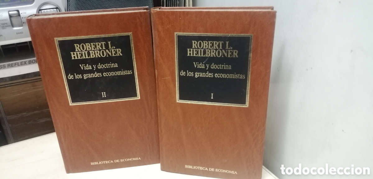 Libros de segunda mano: Vida y doctrina de los grandes economistas Robert L. Heilbrosner Obra completa Orbis Tapa dura
