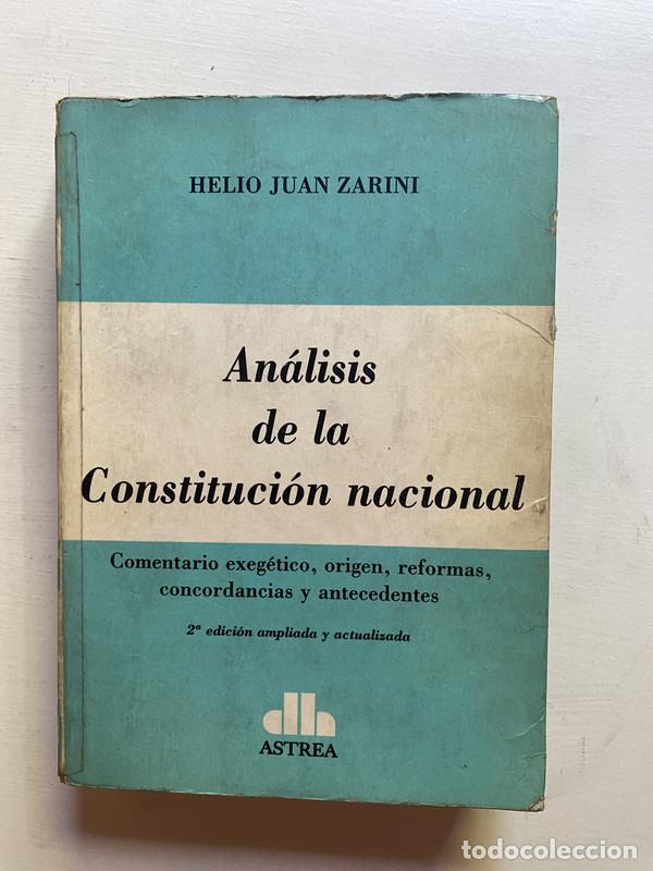 Libros de segunda mano: Analisis de la Constitucion nacional - Zarini Helio Juan