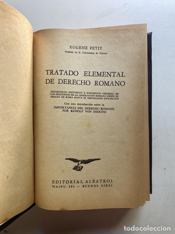 Libros de segunda mano: Tratado elemental de derecho romano - Petit Eugene