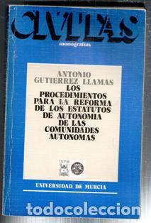 Libros de segunda mano: Los procedimientos para la reforma de los estatutos de autonom&iacute;a de las comunidades aut&oacute;nomas, Anton