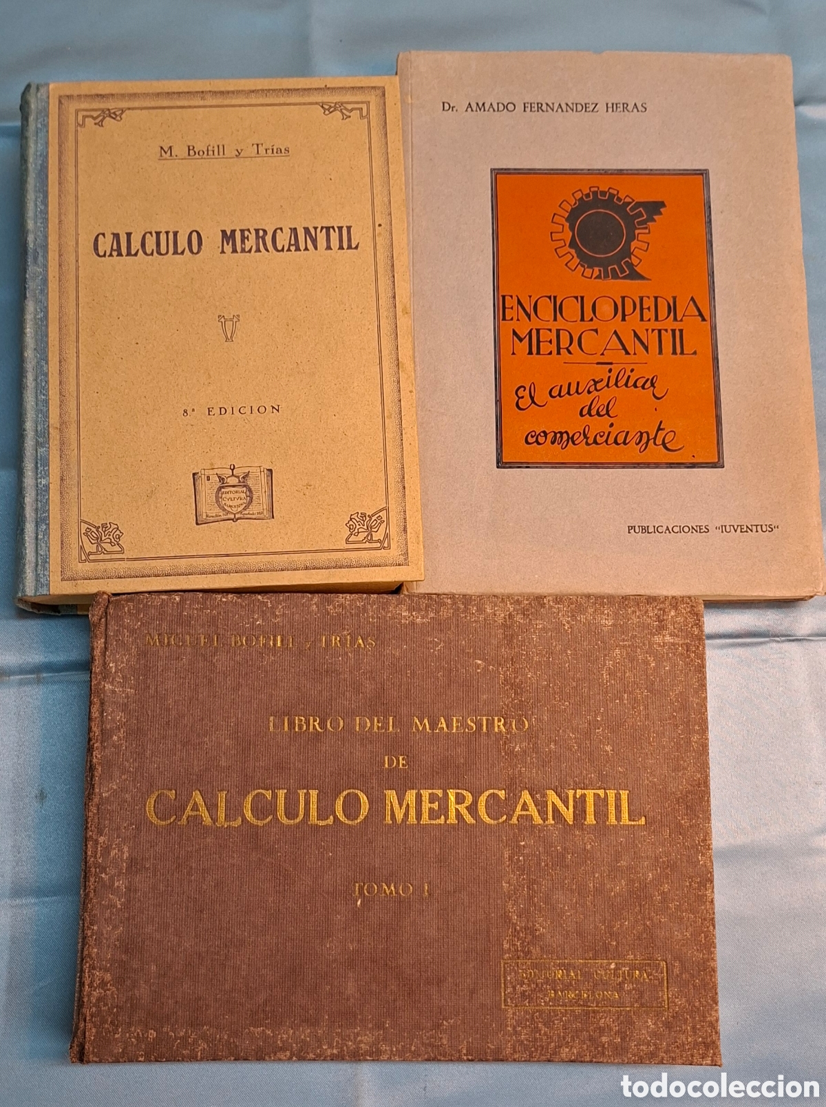 Libri di seconda mano: Colecci&oacute;n de tres libros c&aacute;lculo mercantil